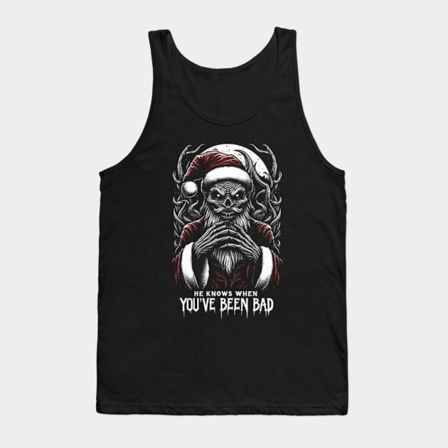 Creepy Christmas Tank Top by Neon Galaxia